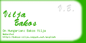 vilja bakos business card